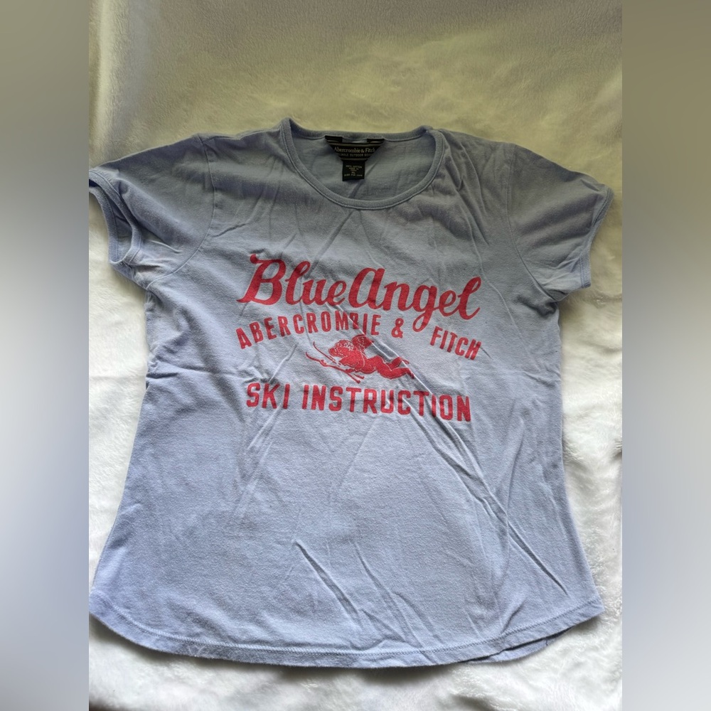Abercrombie & Fitch Blue Angel Ski Instruction Vintage Y2K 2000s Tee